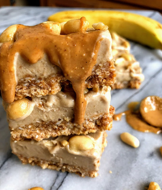 Peanut Butter Banana Ice Cream Bars