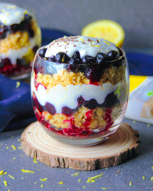 Blueberry Lemon Ginger Crumble Parfait