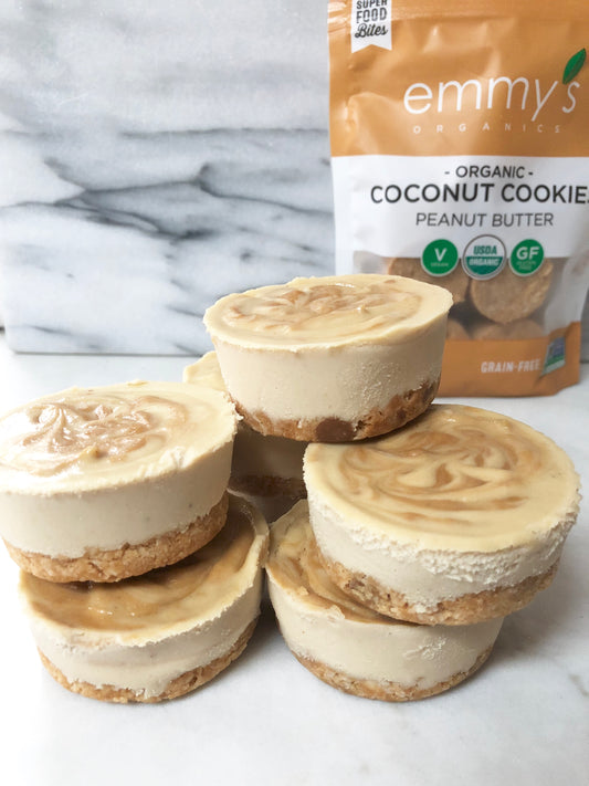 Mini Peanut Butter Cheesecakes (V+GF)