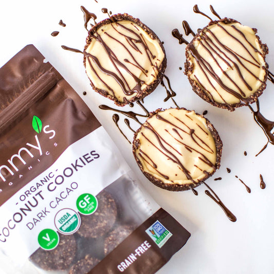 Vegan Peanut Butter Chocolate Cheesecakes