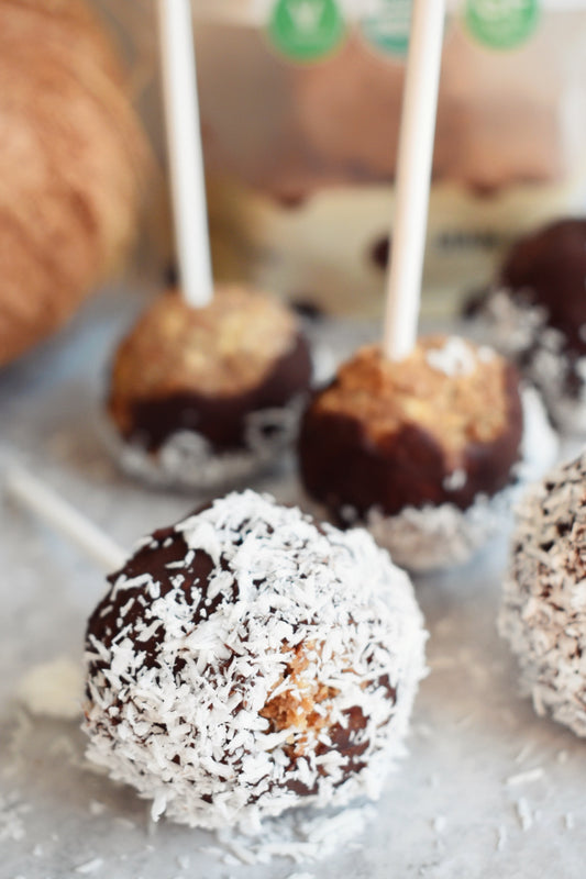 Cookie Dough Cake Pops | Emmy's Organics