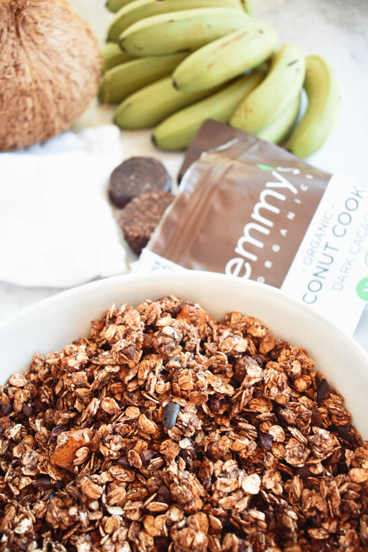 Chocolate Banana Granola | Emmy’s Organics