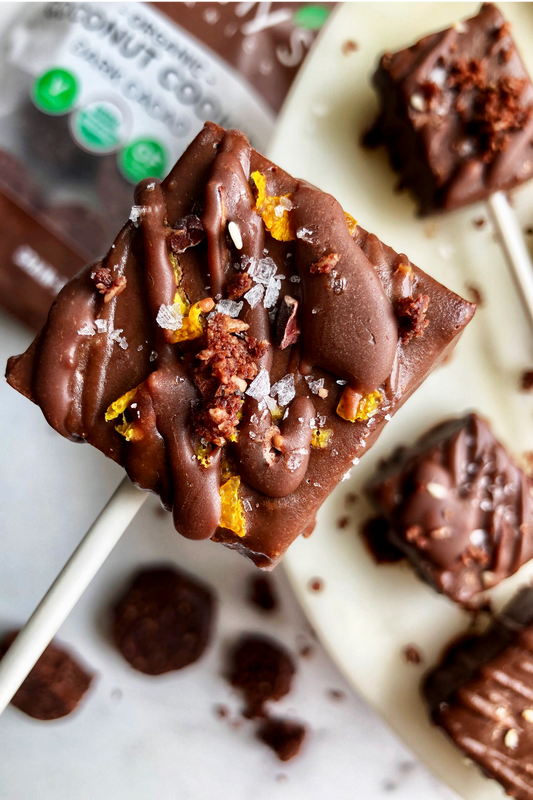 Citrus Cacao Brownie Pops
