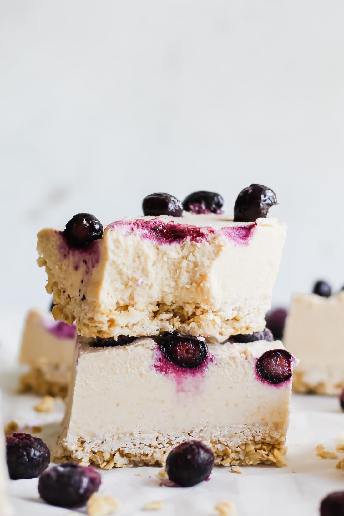 Vegan Blueberry Coconut Cheesecake Bars | Emmy's Organics